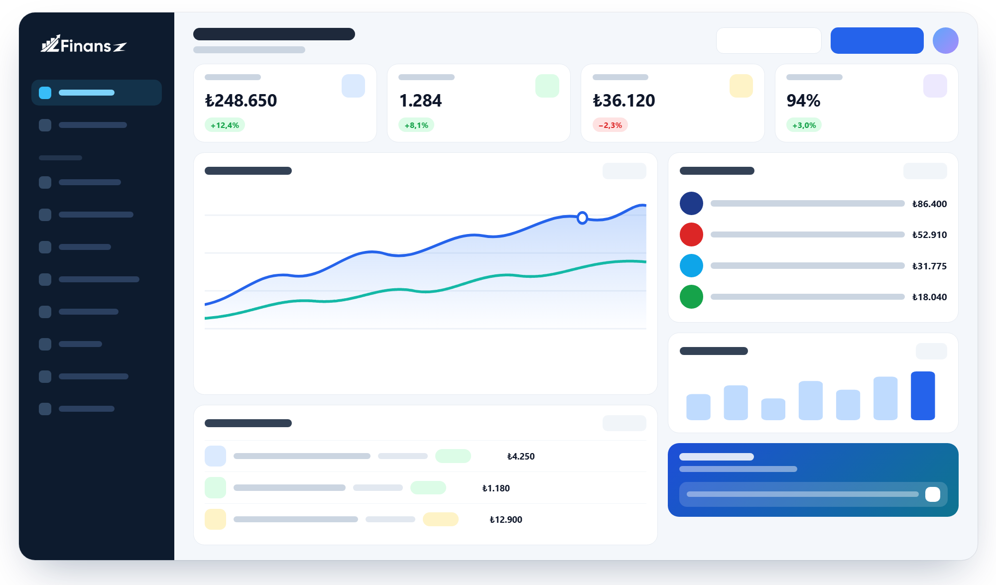 FinansZ web paneli illüstrasyonu